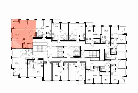 3-комн. квартира, 80.2 м2, 11/32 эт. Москва