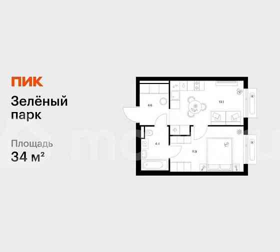 1-комн. квартира, 34 м2, 6/13 эт. Зеленоград