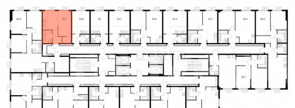 1-комн. квартира, 32.2 м2, 2/33 эт. Москва - изображение 3