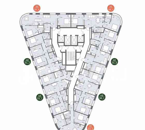 4-комн. квартира, 96.2 м2, 29/31 эт. Москва