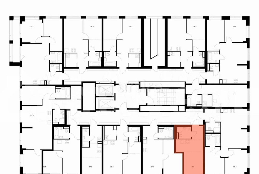 Студия, 23 м2, 5/16 эт. Москва - изображение 2