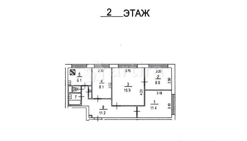 4-комн. квартира, 64 м2, 3/9 эт. Москва - изображение 17