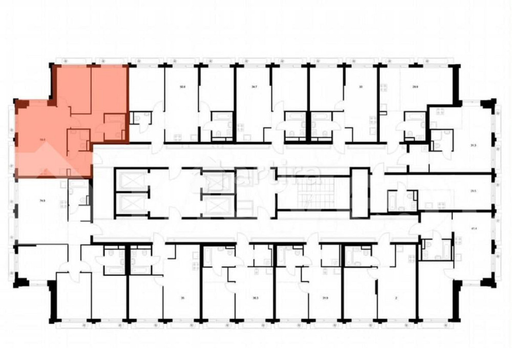 2-комн. квартира, 60.1 м2, 18/32 эт. Москва - изображение 2