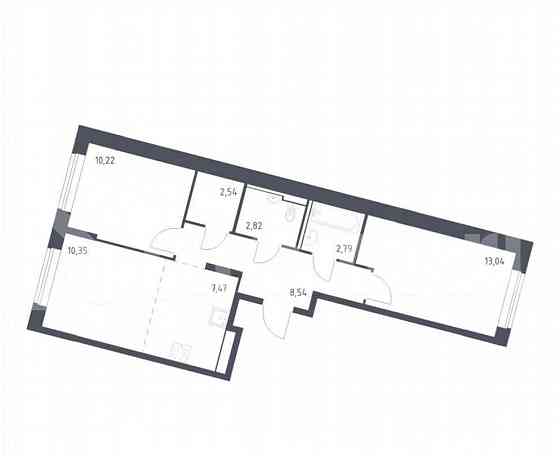 2-комн. квартира, 57.8 м2, 1/16 эт. Москва
