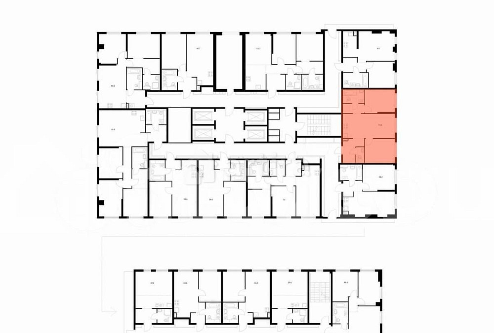 2-комн. квартира, 53.4 м2, 2/32 эт. Москва - изображение 2