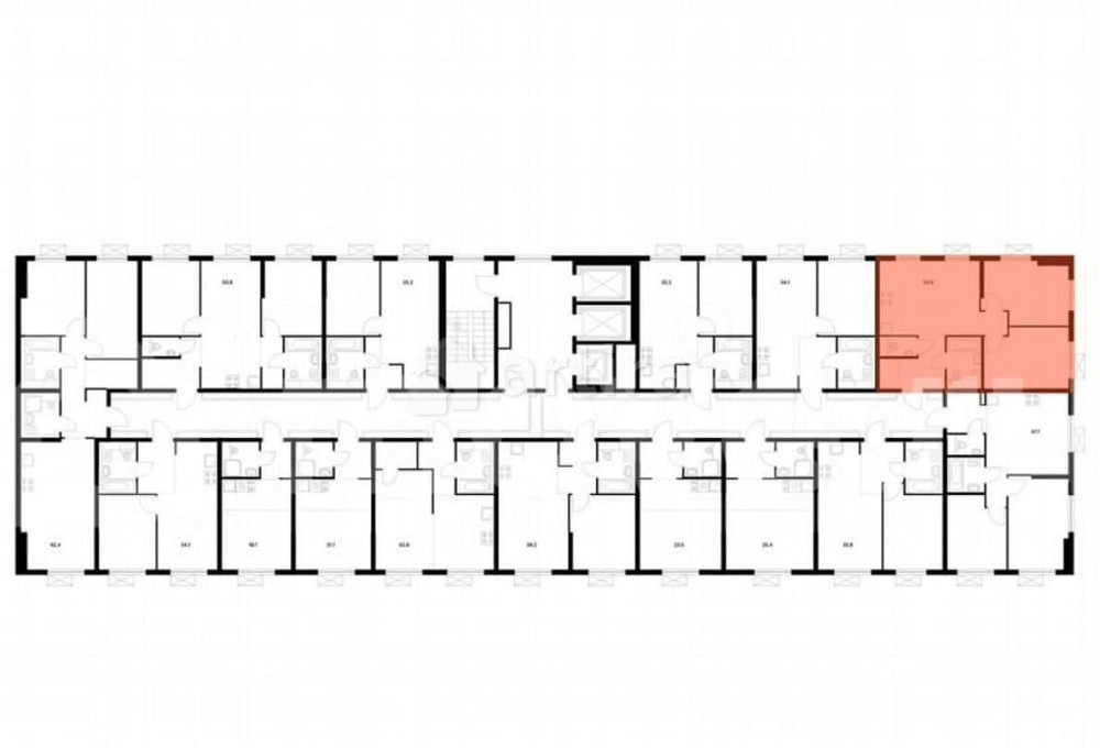 2-комн. квартира, 53.6 м2, 15/25 эт. Москва - изображение 2