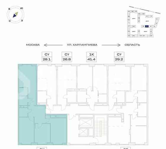 4-комн. квартира, 84 м2, 3/24 эт. Москва