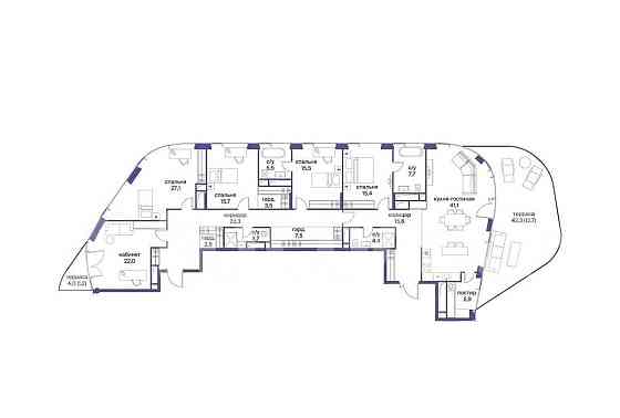 5-комн. квартира, 230.3 м2, 20/24 эт. Москва