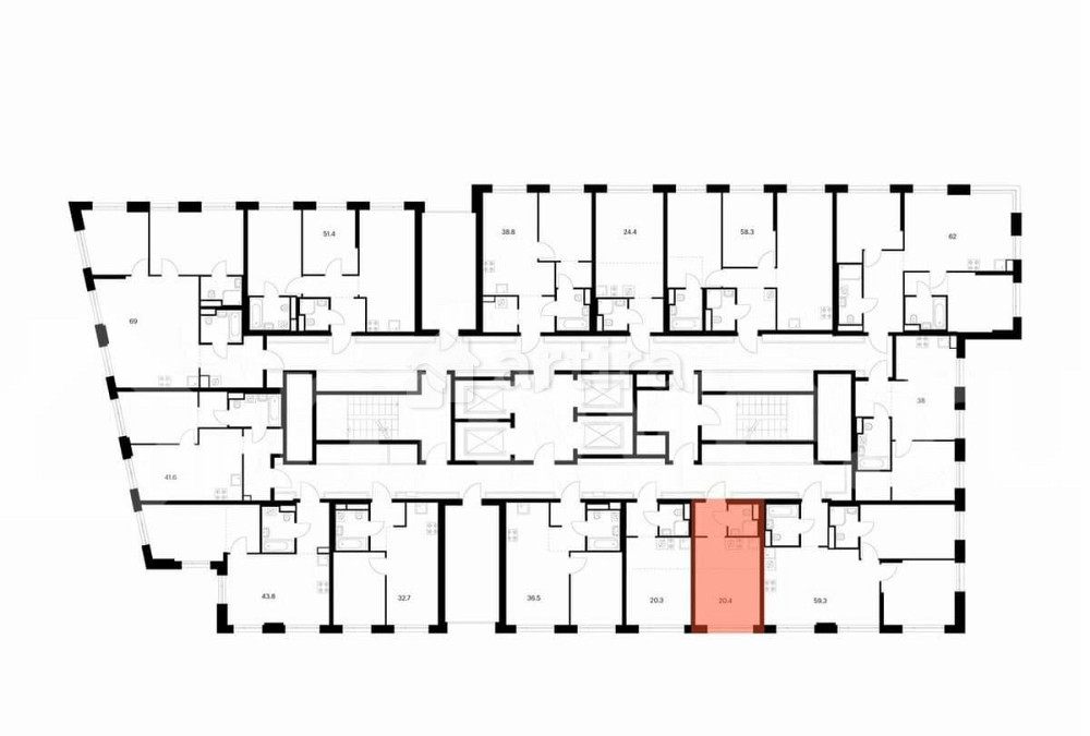 Студия, 20.4 м2, 25/43 эт. Москва - изображение 2