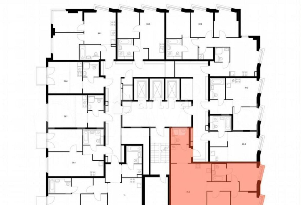 3-комн. квартира, 76.5 м2, 12/12 эт. Москва - изображение 2