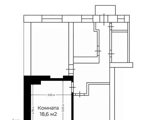 Комната, 18.6 м2, 5/5 эт. Москва