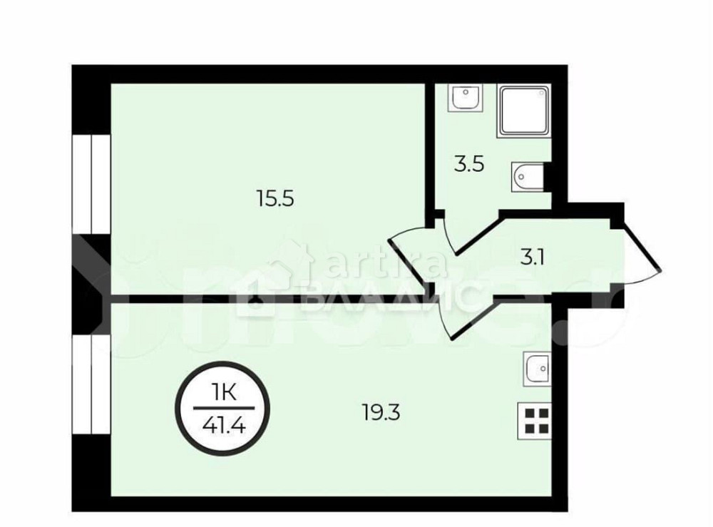 2-комн. квартира, 41.4 м2, 12/28 эт. Москва - изображение 7