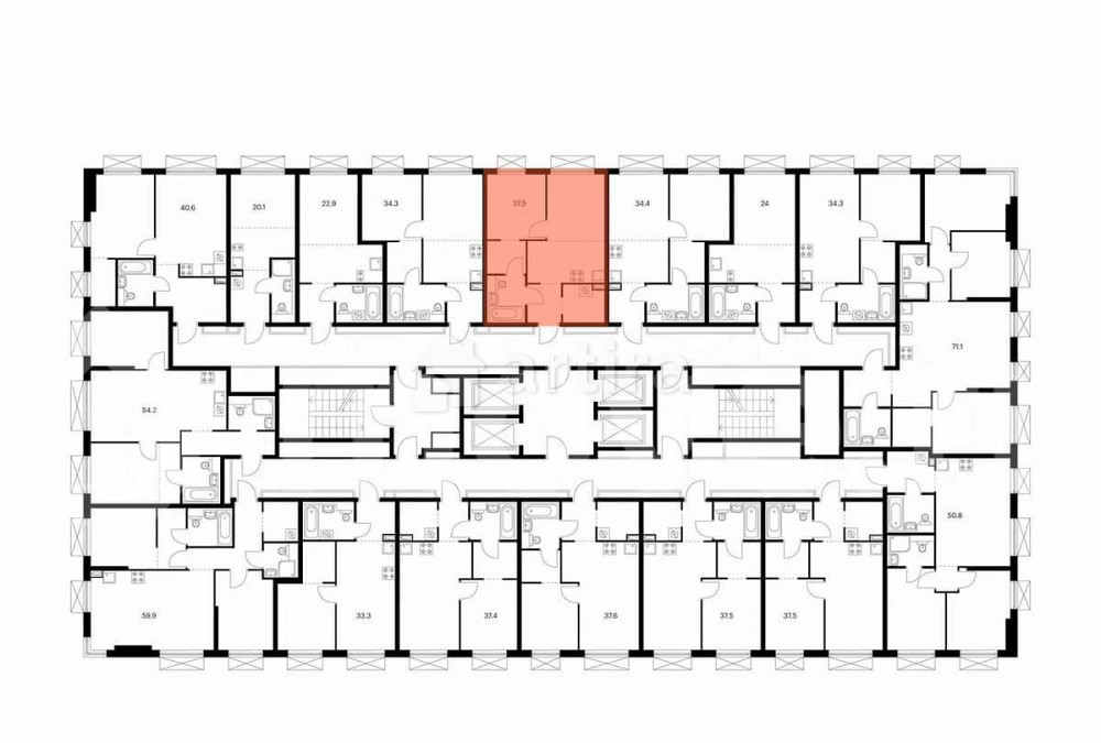 1-комн. квартира, 37.5 м2, 19/30 эт. Москва - изображение 2