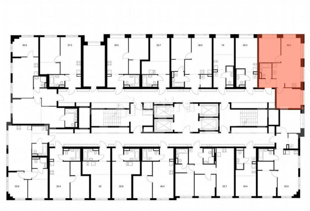 2-комн. квартира, 49.6 м2, 22/27 эт. Москва - изображение 2