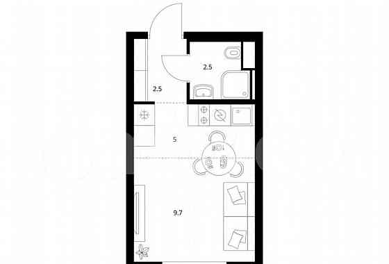 Студия, 19.7 м2, 20/27 эт. Москва