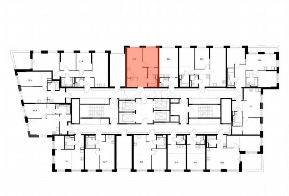 1-комн. квартира, 38.8 м2, 33/43 эт. Москва - изображение 3
