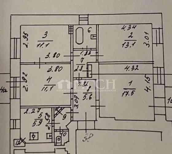 4-комн. квартира, 75.9 м2, 4/4 эт. Москва