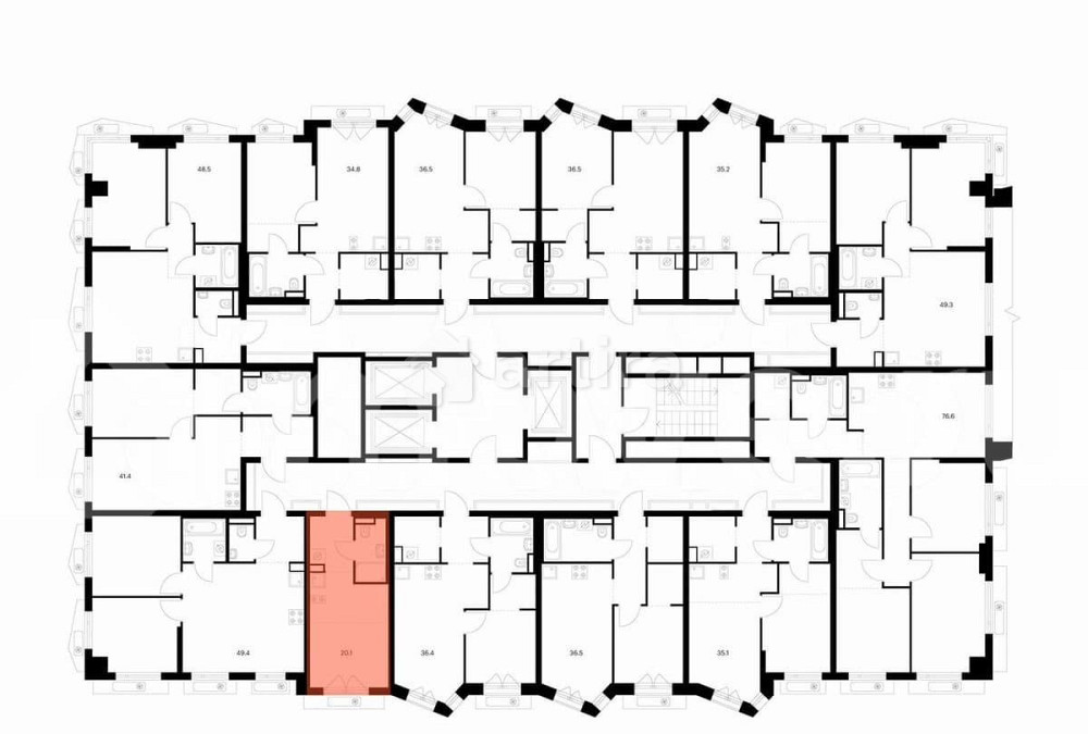 Студия, 20.1 м2, 2/23 эт. Москва - изображение 3