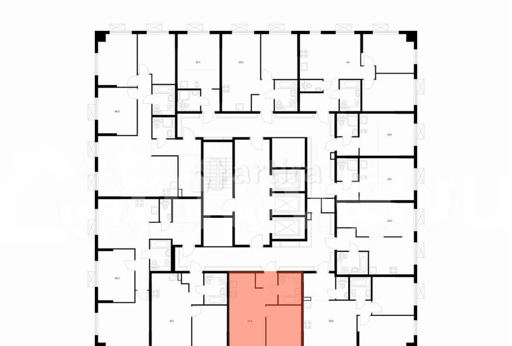 1-комн. квартира, 33.6 м2, 9/24 эт. Москва - изображение 2