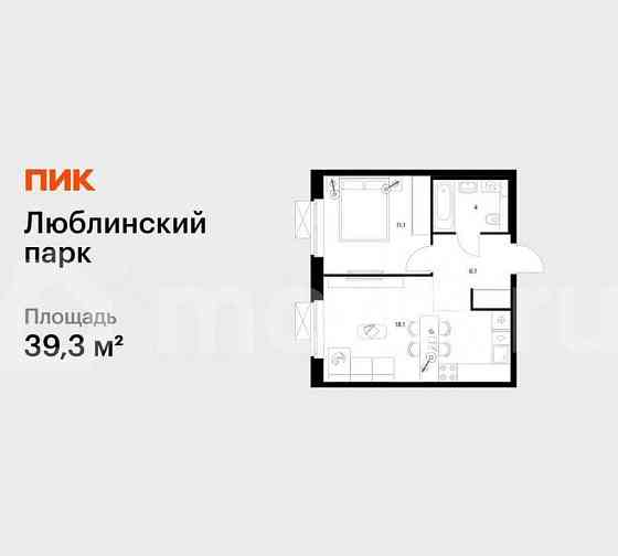 1-комн. квартира, 39.3 м2, 21/25 эт. Москва