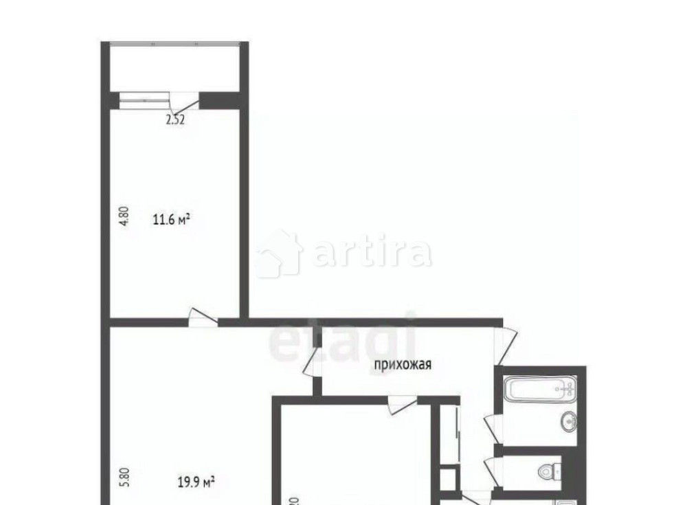 Комната, 31.4 м2, 4/12 эт. Москва - изображение 3