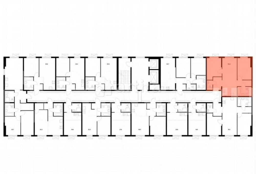2-комн. квартира, 56.3 м2, 4/16 эт. Москва - изображение 3