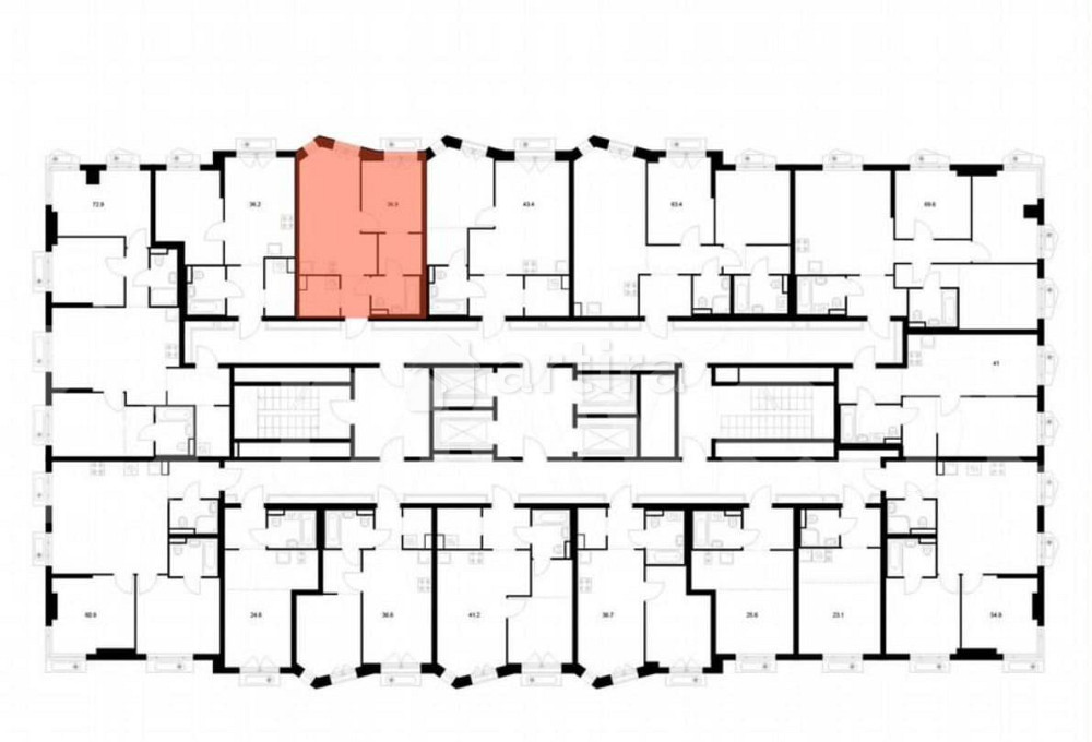 1-комн. квартира, 36.9 м2, 4/32 эт. Москва - изображение 3