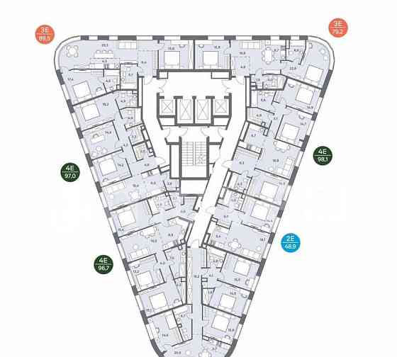 4-комн. квартира, 96.3 м2, 30/31 эт. Москва