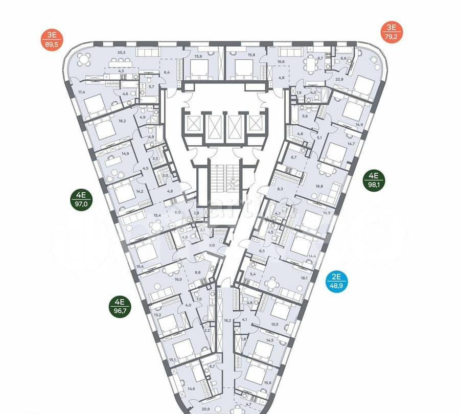 4-комн. квартира, 96.3 м2, 30/31 эт. Москва - изображение 4