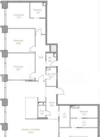 4-комн. квартира, 174 м2, 8/18 эт. Москва