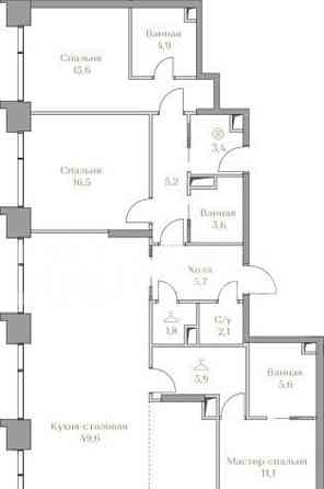 3-комн. квартира, 131 м2, 17/18 эт. Москва
