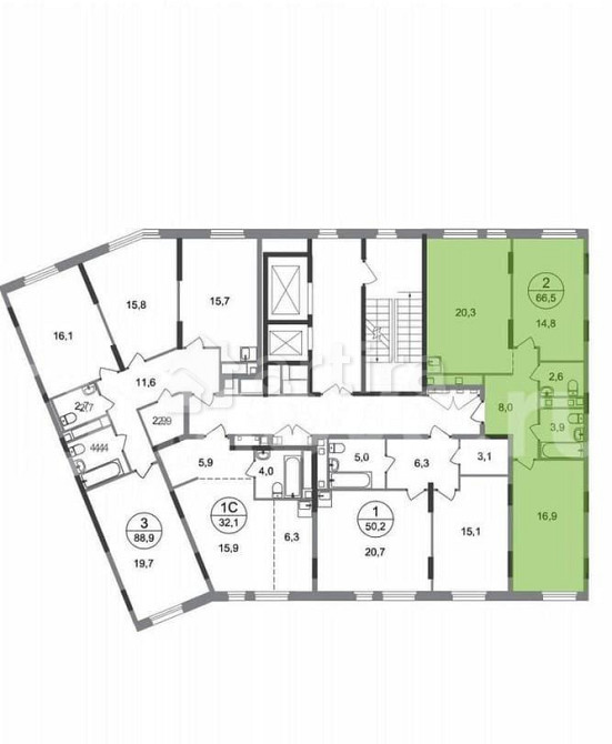 2-комн. квартира, 66.5 м2, 8/17 эт. Москва - изображение 4