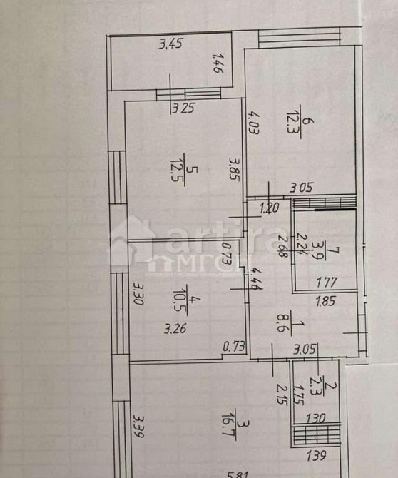 3-комн. квартира, 66.8 м2, 11/11 эт. Москва - изображение 11