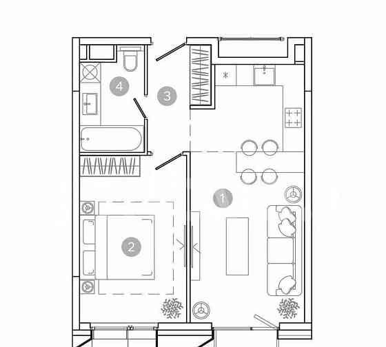 2-комн. квартира, 45.3 м2, 3/21 эт. Москва