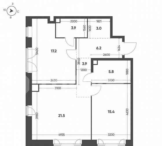 2-комн. квартира, 76.9 м2, 16/16 эт. Москва