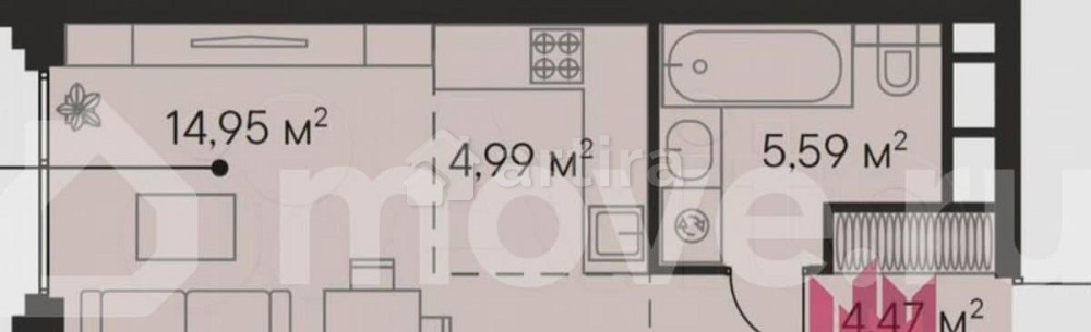 Студия, 30.2 м2, 21/28 эт. Москва - изображение 2