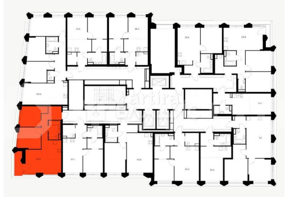2-комн. квартира, 53 м2, 19/26 эт. Москва - изображение 2