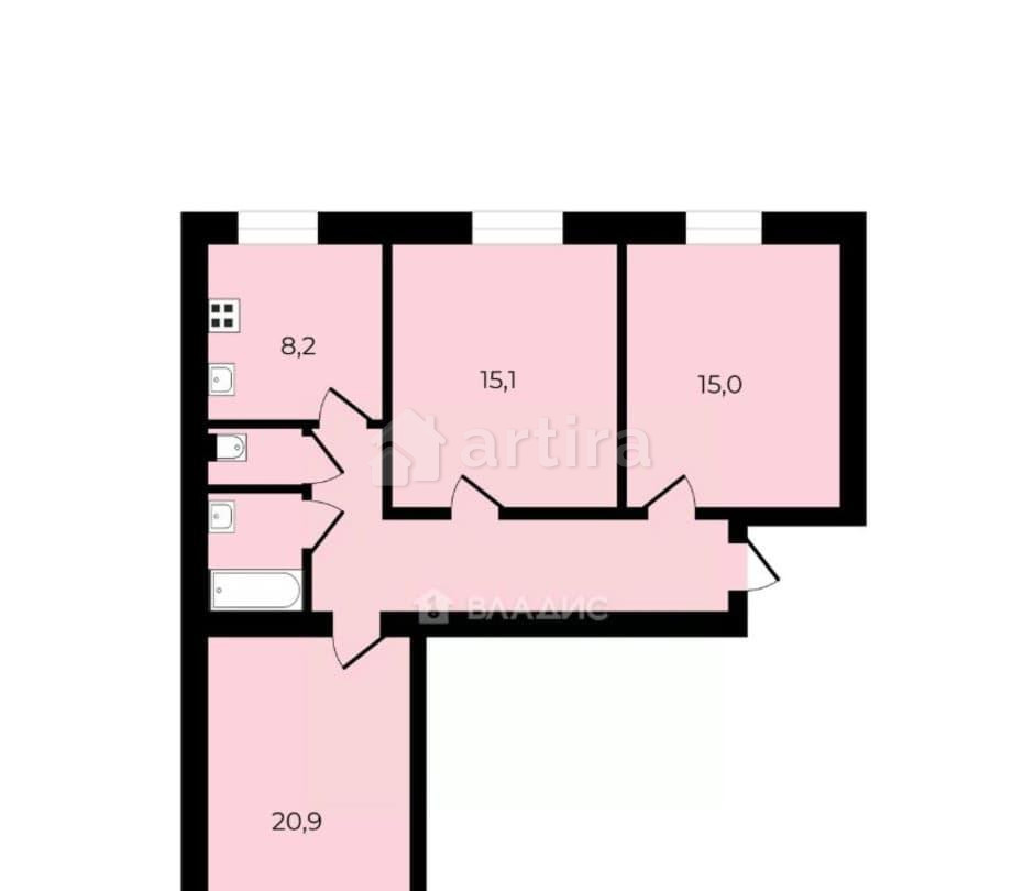 Комната, 20.9 м2, 2/5 эт. Москва - изображение 6