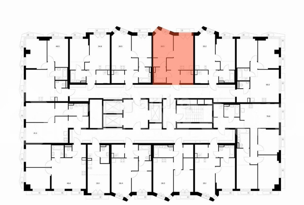 1-комн. квартира, 36.5 м2, 3/23 эт. Москва - изображение 2