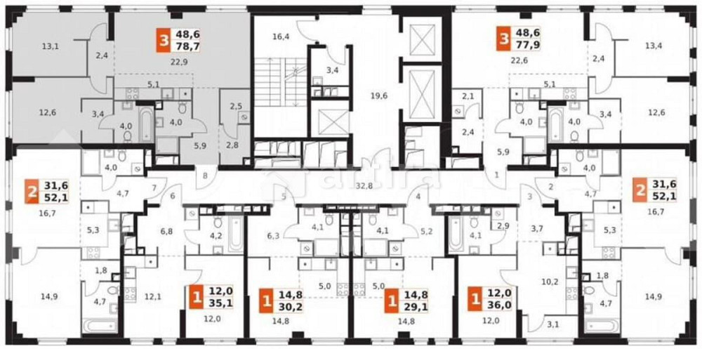 3-комн. квартира, 78.7 м2, 5/28 эт. Москва - изображение 3