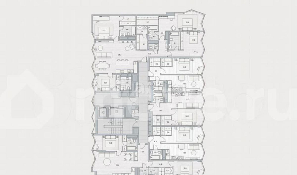 4-комн. пентхаус, 154.5 м2, 13/16 эт. Москва - изображение 4