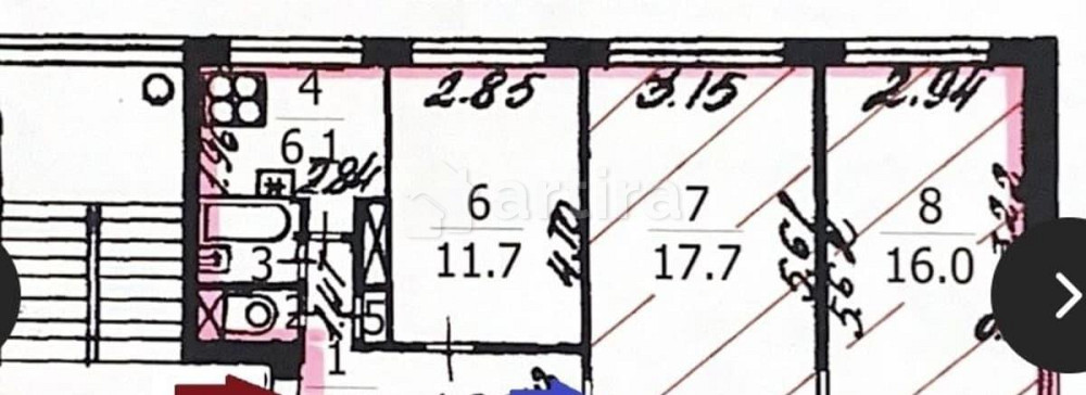 Комната, 34.3 м2, 3/9 эт. Санкт-Петербург - изображение 6