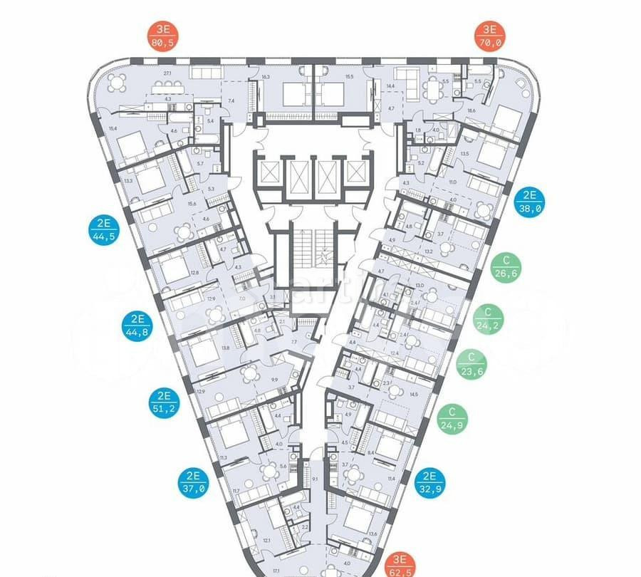 3-комн. квартира, 63.8 м2, 6/31 эт. Москва - изображение 6