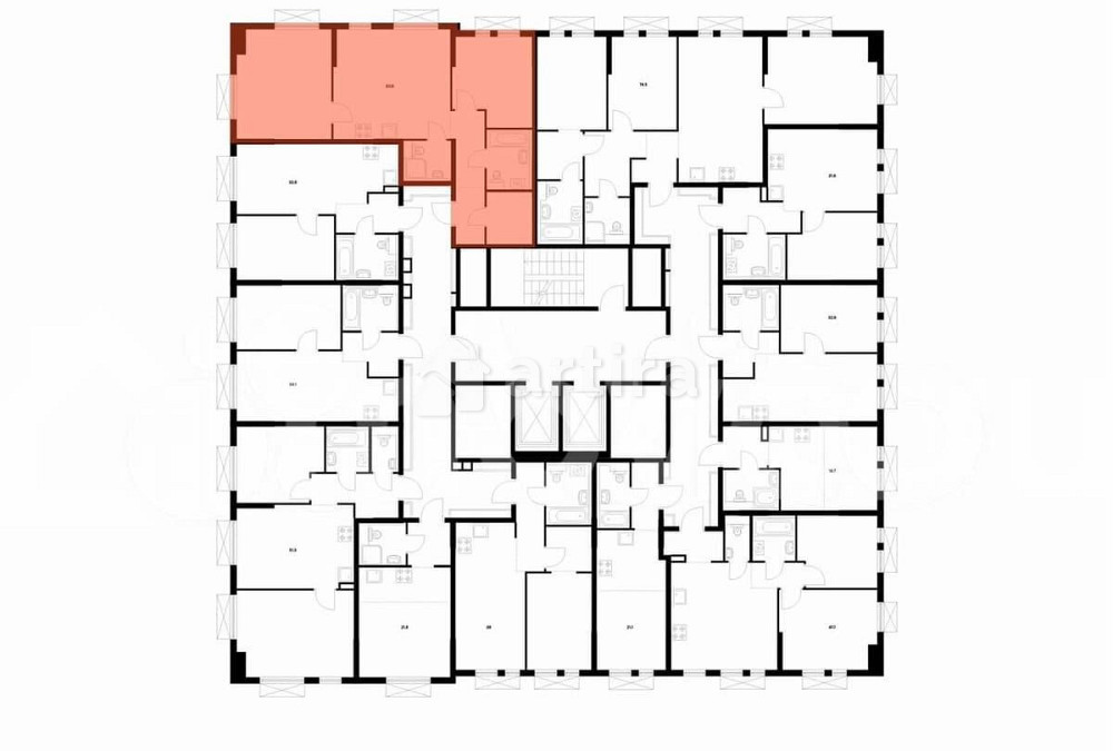 2-комн. квартира, 63.6 м2, 12/17 эт. Москва - изображение 2
