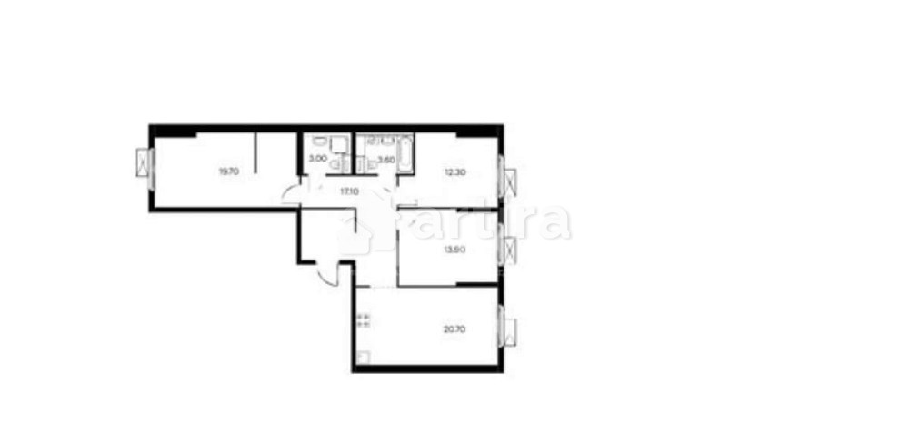 3-комн. квартира, 90.3 м2, 4/16 эт. Москва - изображение 15
