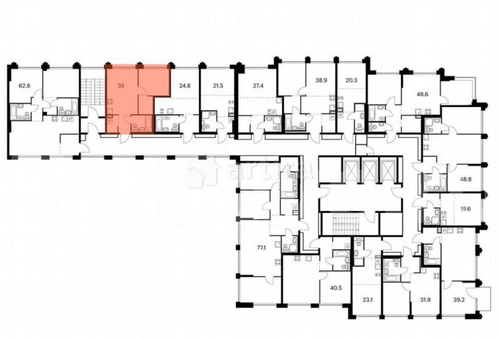 1-комн. квартира, 35 м2, 2/24 эт. Москва - изображение 2