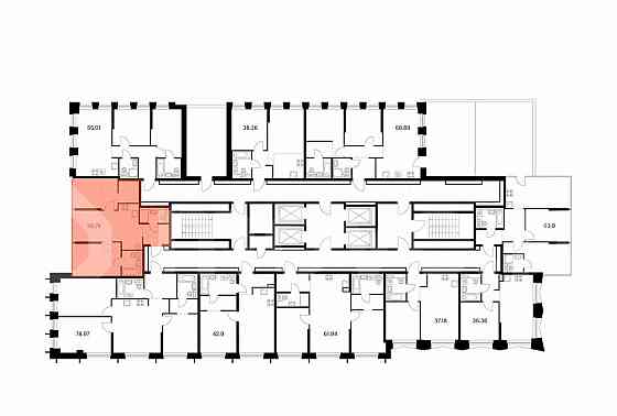 2-комн. квартира, 56.7 м2, 27/32 эт. Москва