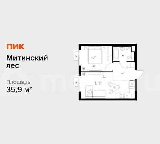 1-комн. квартира, 35.9 м2, 17/27 эт. Москва