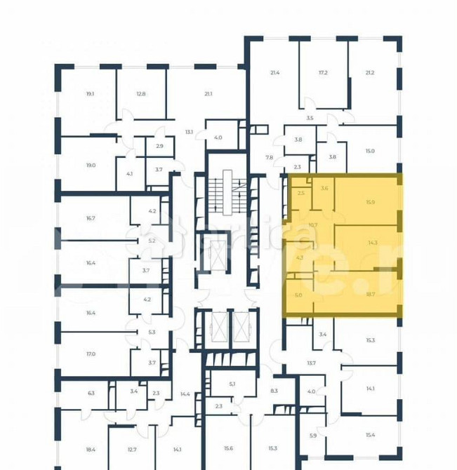 2-комн. квартира, 75 м2, 14/21 эт. Москва - изображение 5