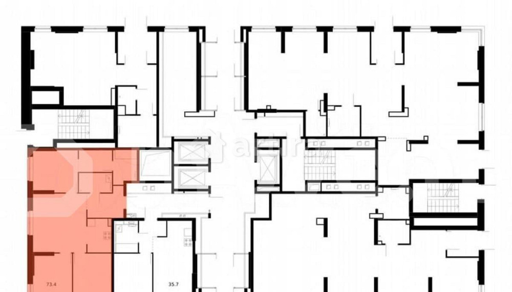 3-комн. квартира, 73.4 м2, 1/24 эт. Москва - изображение 2